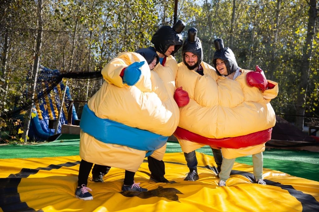 team trips activity sumo wrestling